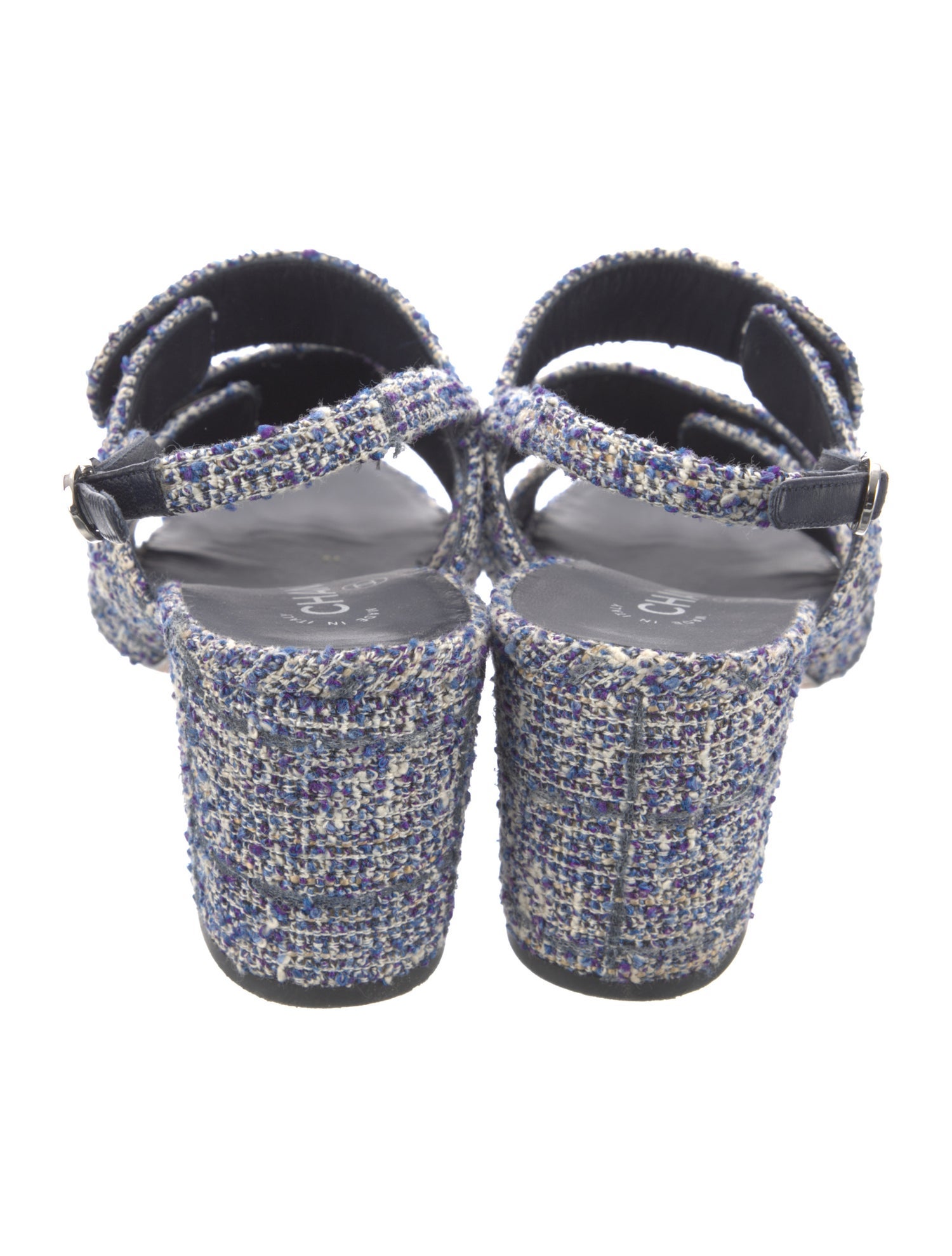 Chanel 2018 Interlocking CC Logo Slingback Sandals